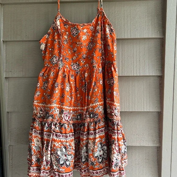urban outfitters orange dress Urban Outfitters Orange Lola Halter Bodycon Dress